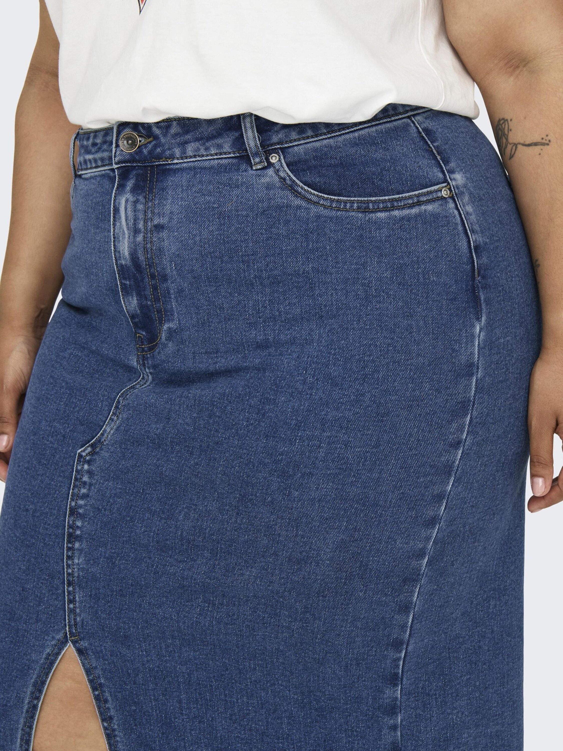 ONLY CARMAKOMA Jeansrock (1-tlg) Patches