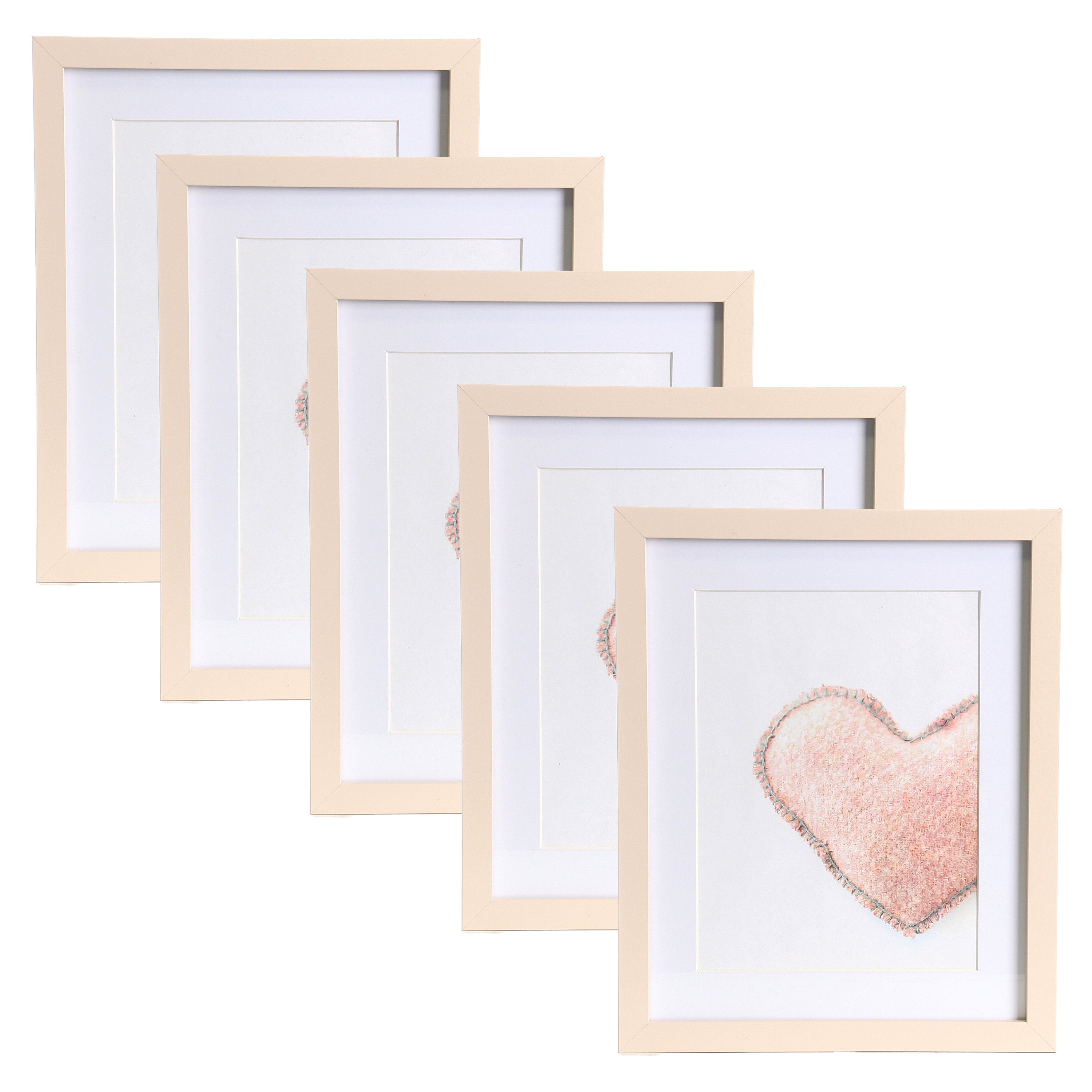 Wackadoo Living Bilderrahmen-Set the Frame Bilderrahmen mit Passepartout, (5er Set), FSC Holz