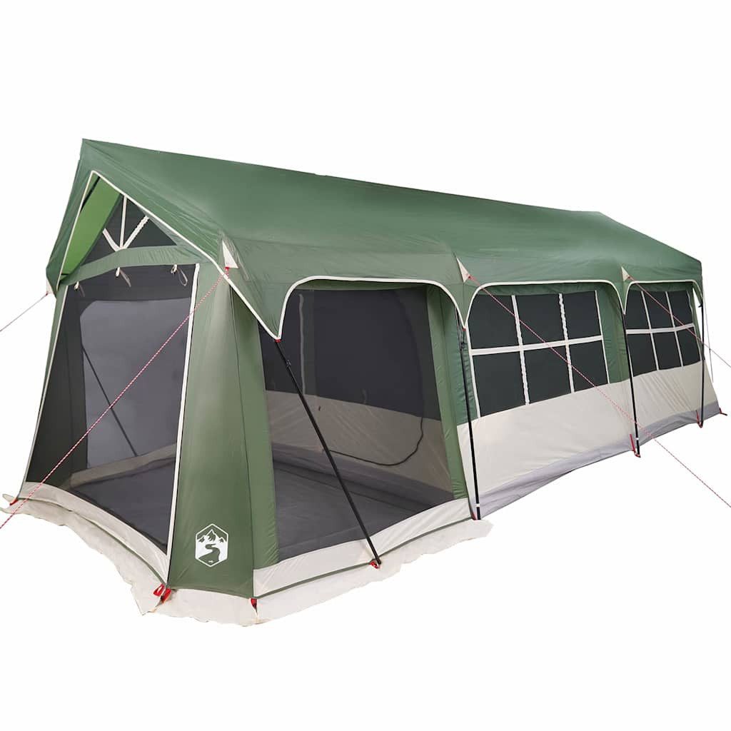 furnicato Faltzelt Wasserdichtes Familienzelt 620x322x240 cm Grün und Weiß günstig online kaufen
