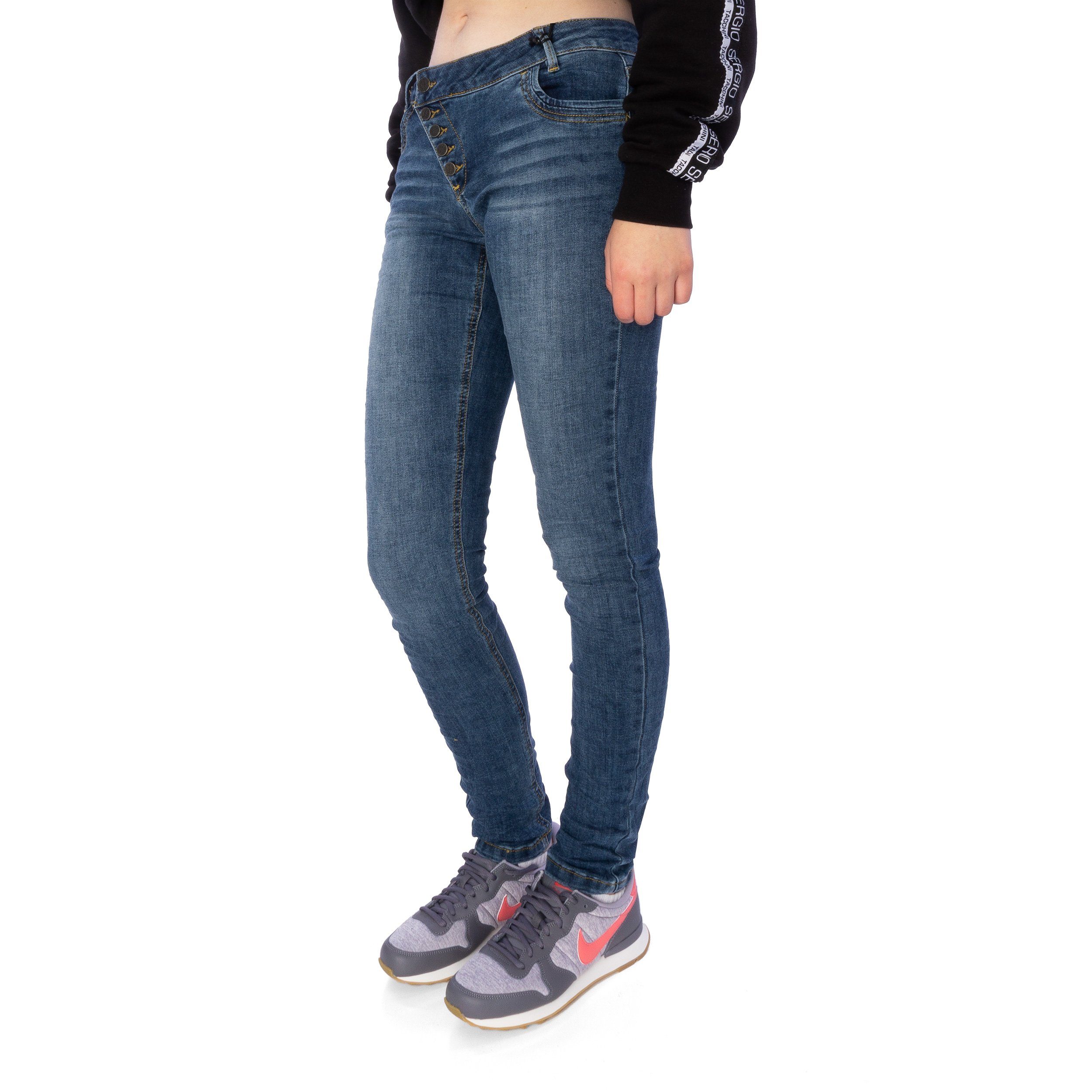 Buena Vista Slim-fit-Jeans Buena Vista Kim Hose Damen Jeans midstone