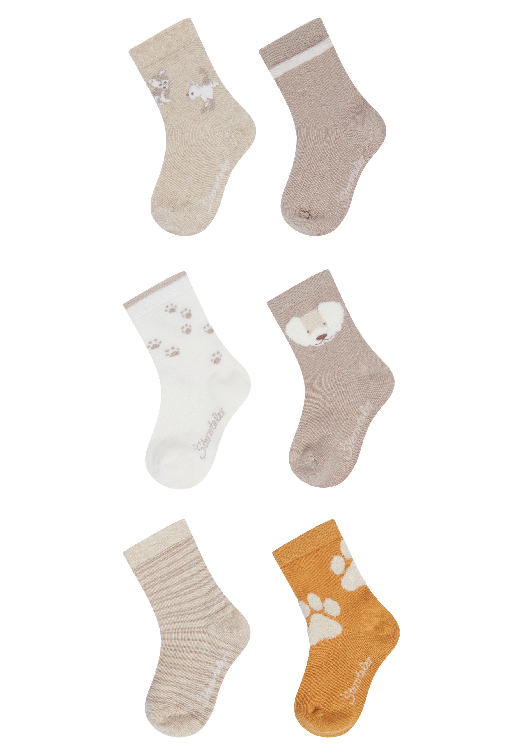 Sterntaler® Feinsöckchen Sterntaler® Socken 6er-Pack Hund günstig online kaufen