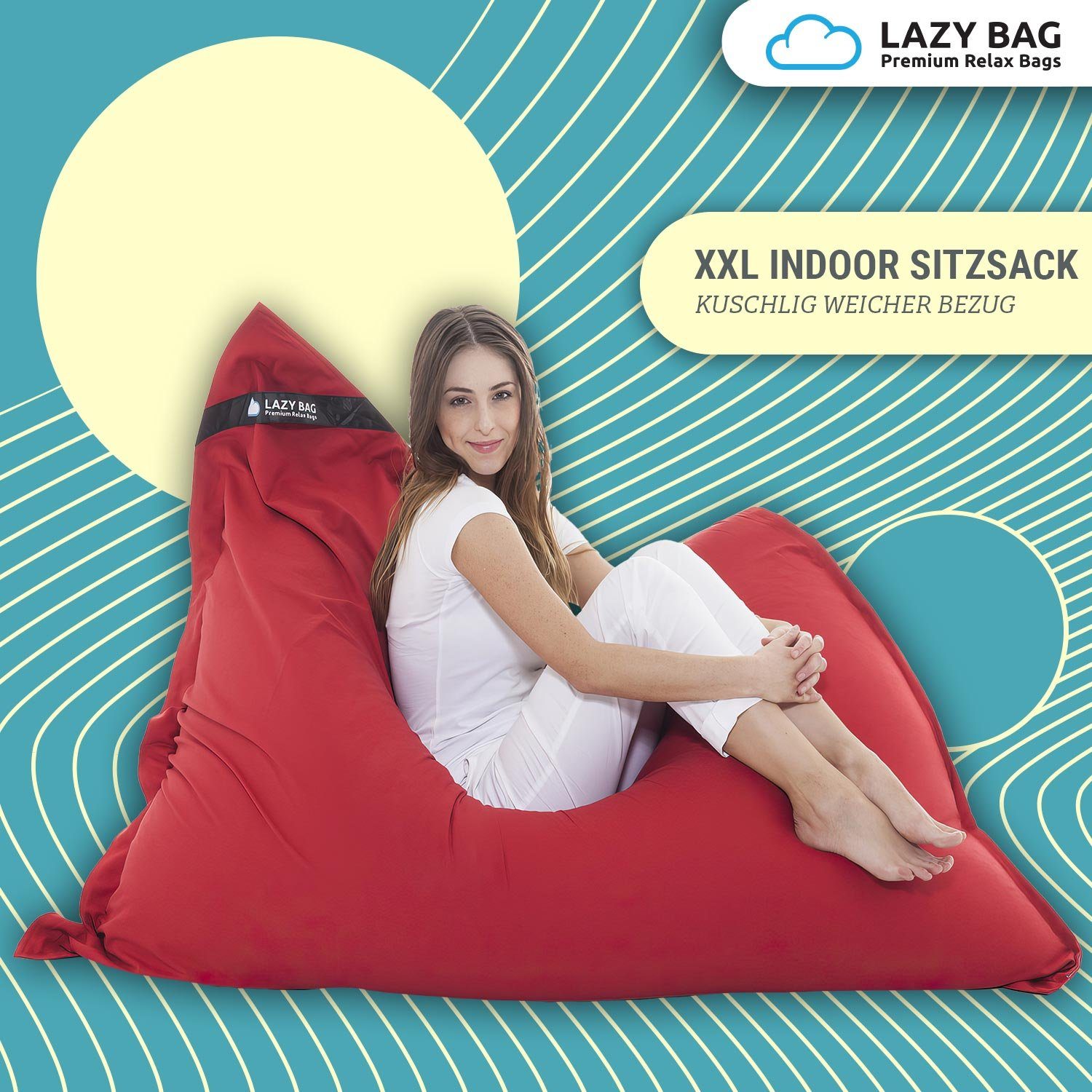 LazyBag Sitzsack Indoor XXL Riesensitzsack (Sitzkissen günstig online kaufen