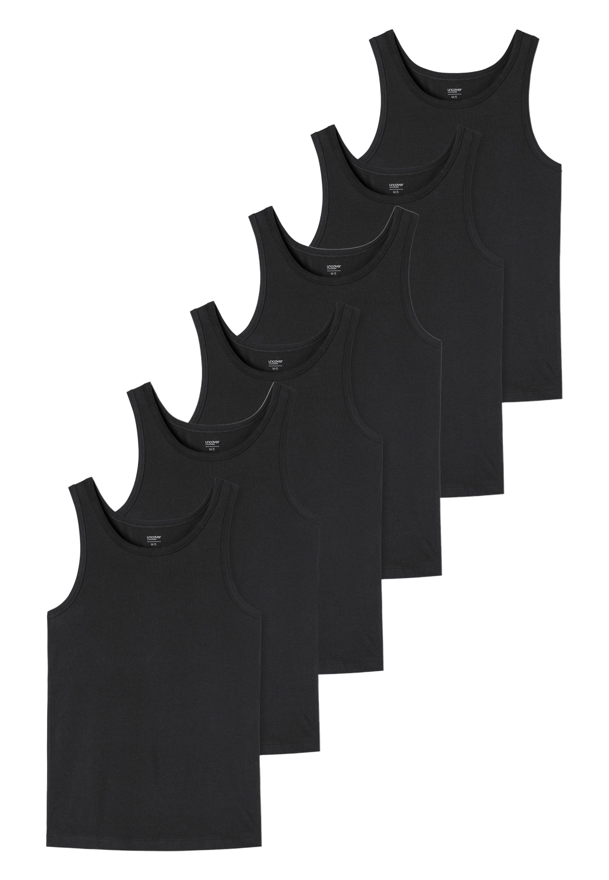 uncover by SCHIESSER Unterhemd 6er Pack Basic (Spar-Set, 6-St) Unterhemd / Tanktop - Baumwolle - Unterhemden mit perfekter Passform