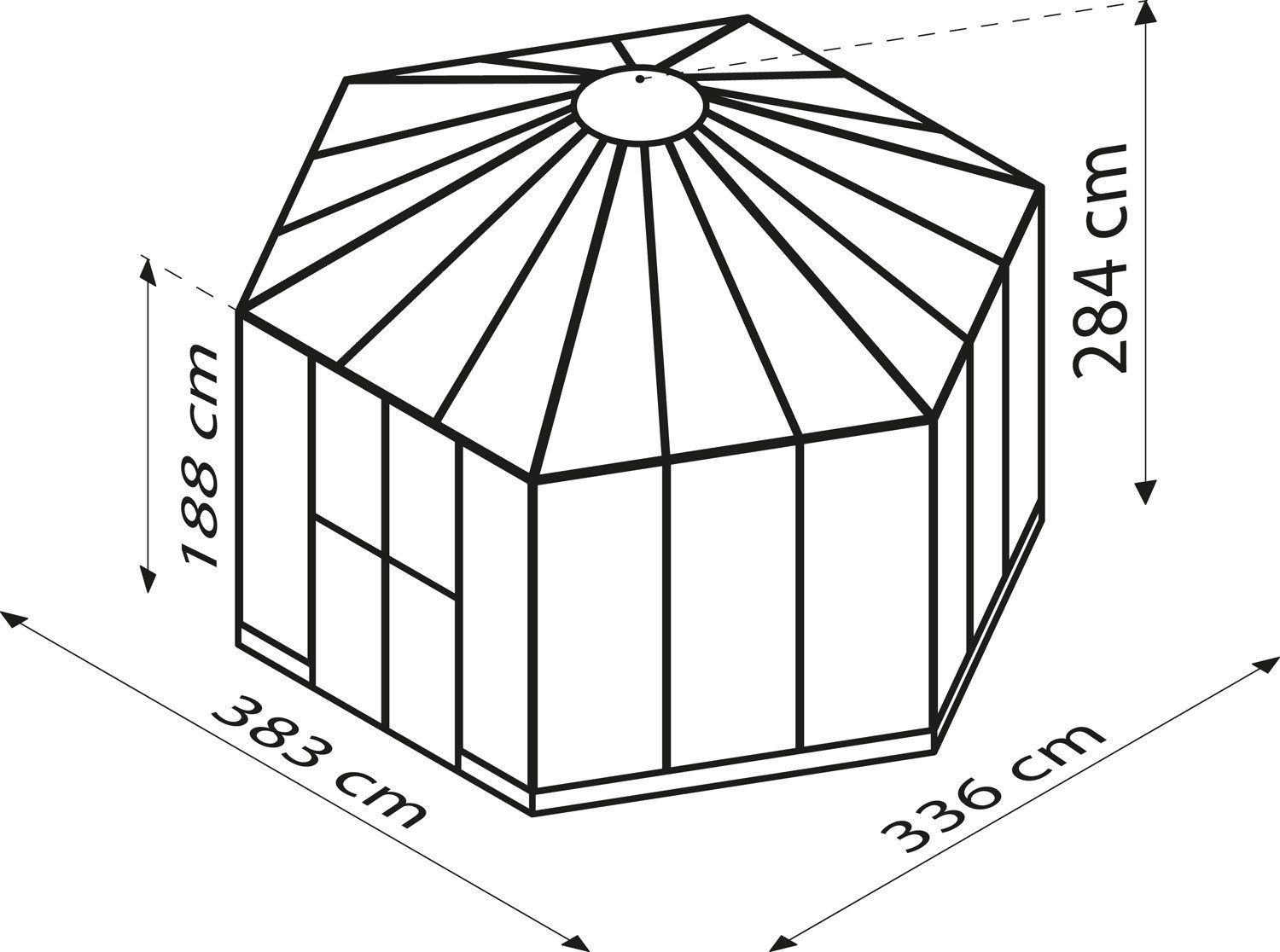 Vitavia Gewächshaus Galaxis 9000 ESG/HK...