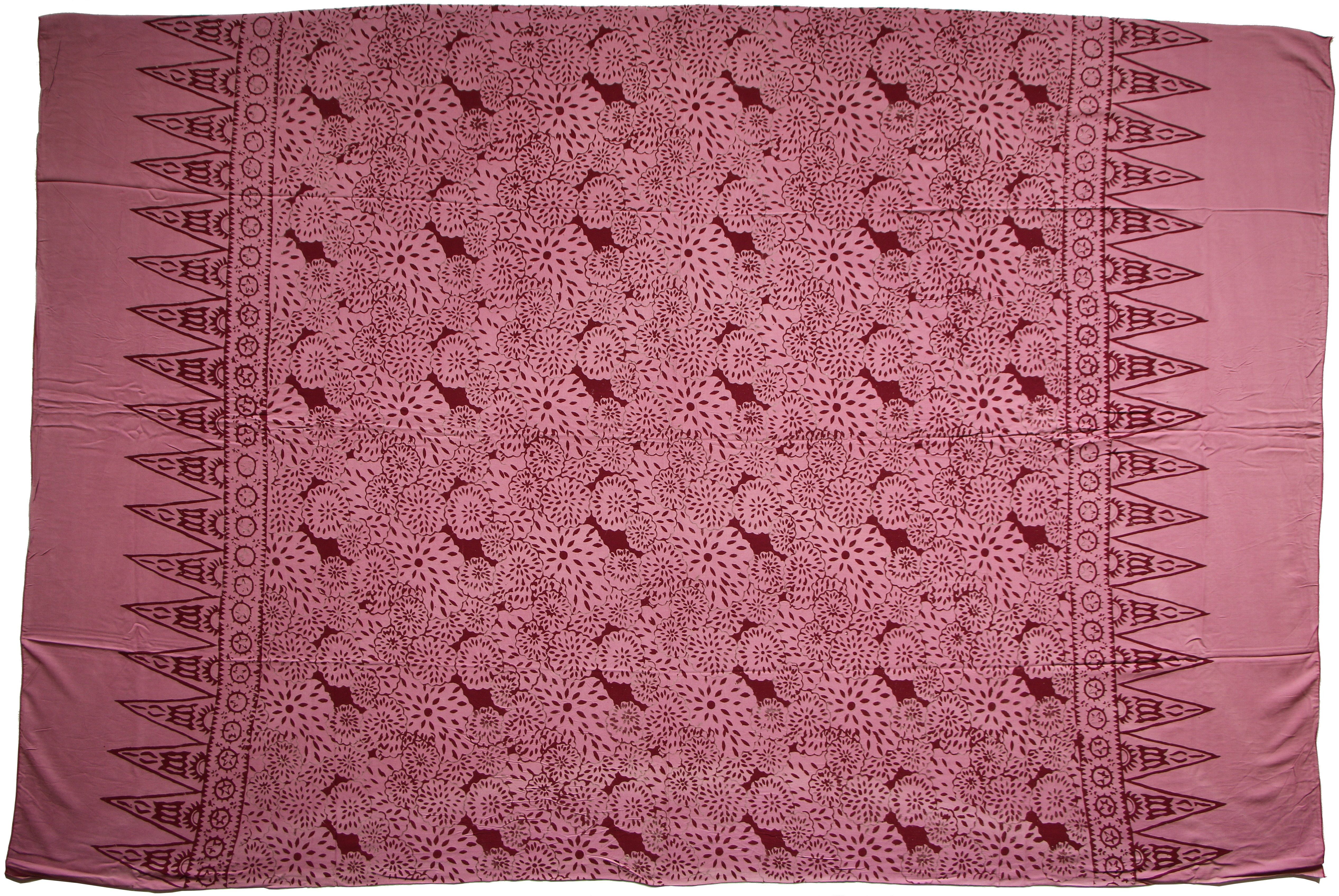 Wogeka Sarong blickdichter Sarong rosa pink als Strandtuch Strandkleid Wickelrock