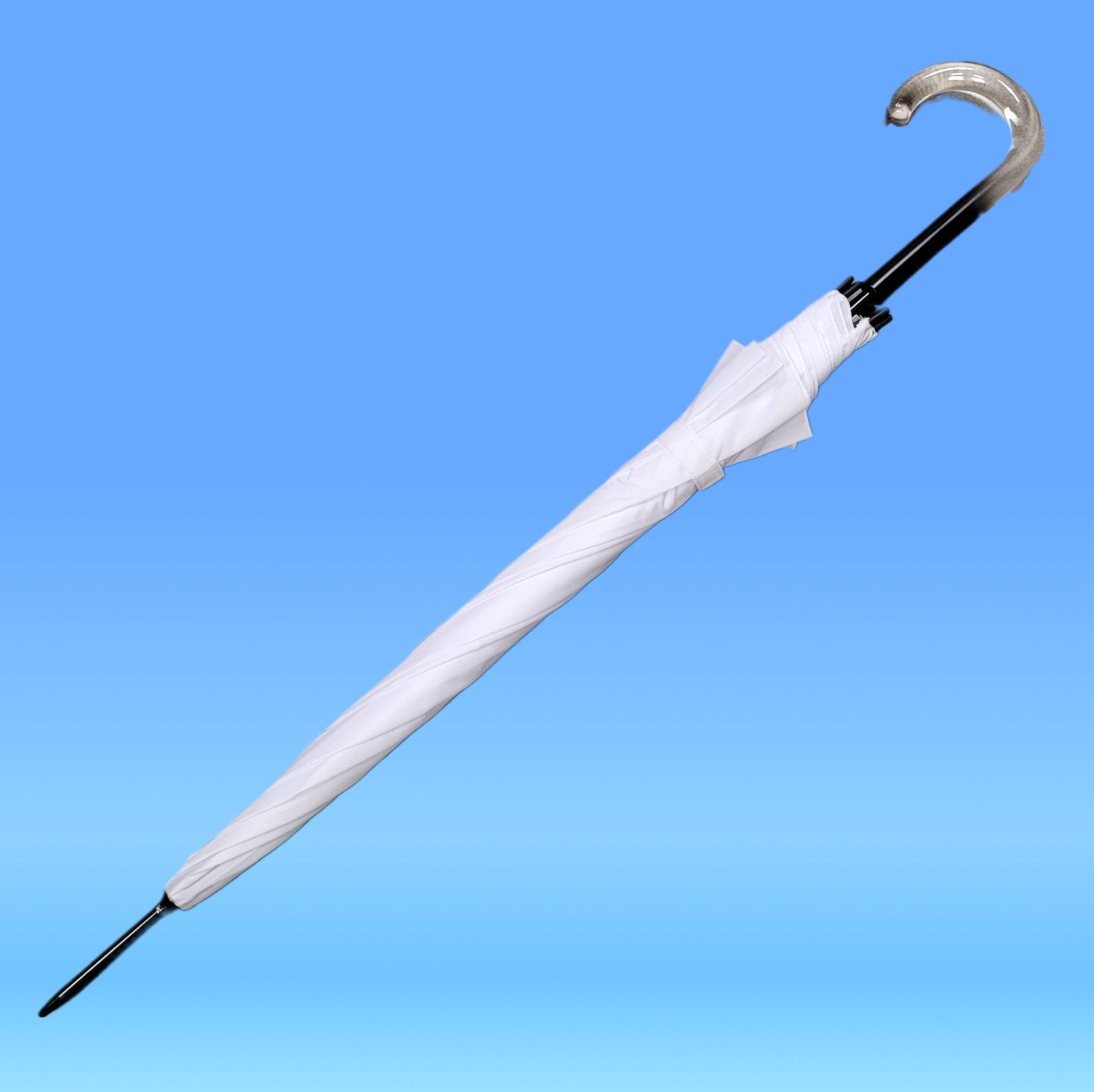 Dr. Neuser Langregenschirm Wedding, Brautschirm mit Automatik, Ø105cm, transparenter Griff