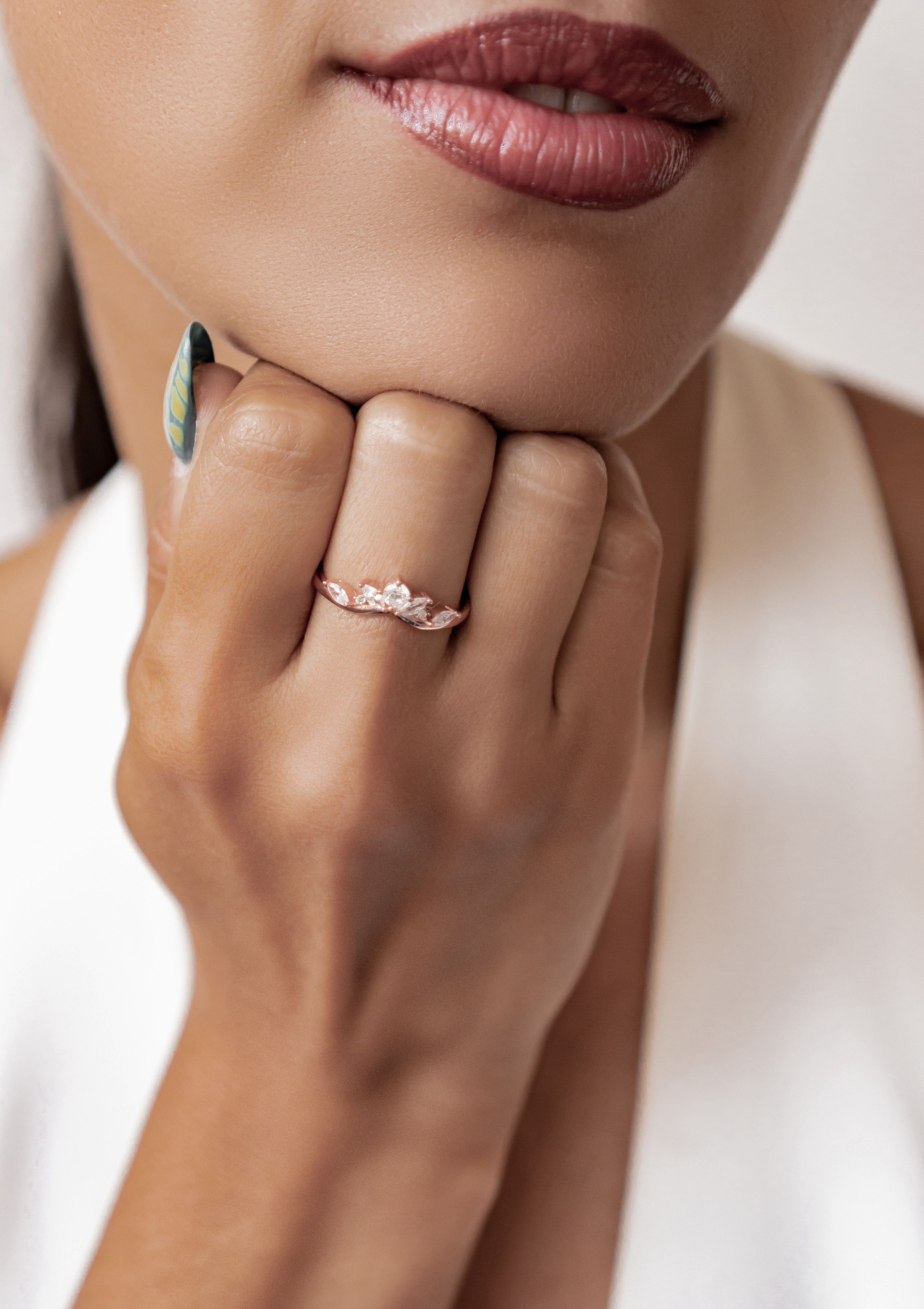 Hey Happiness Silberring Trauring Zirkonia, vergoldet, Kristalle Verlobungsring Damen 925 Silber, Brautschmuck