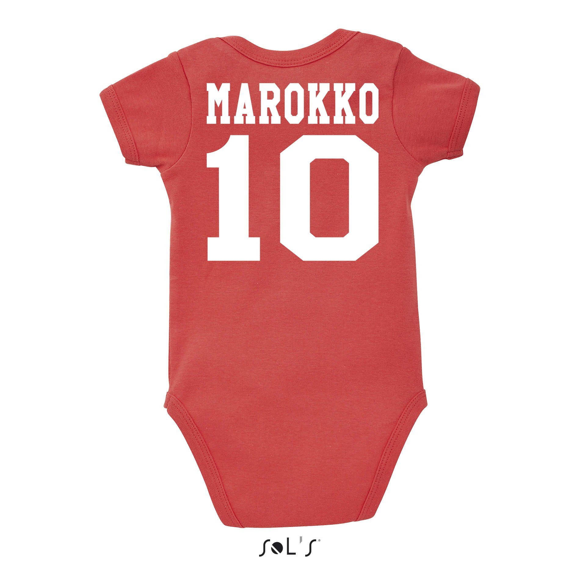 Blondie & Brownie Strampler Kinder Baby Marokko Morocco Sport Trikot Fußball Meister WM Afrika Cup
