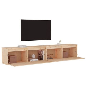 vidaXL Regal Wandschränke 2 Stk 100x30x35 cm Massivholz Kiefer Schränkchen