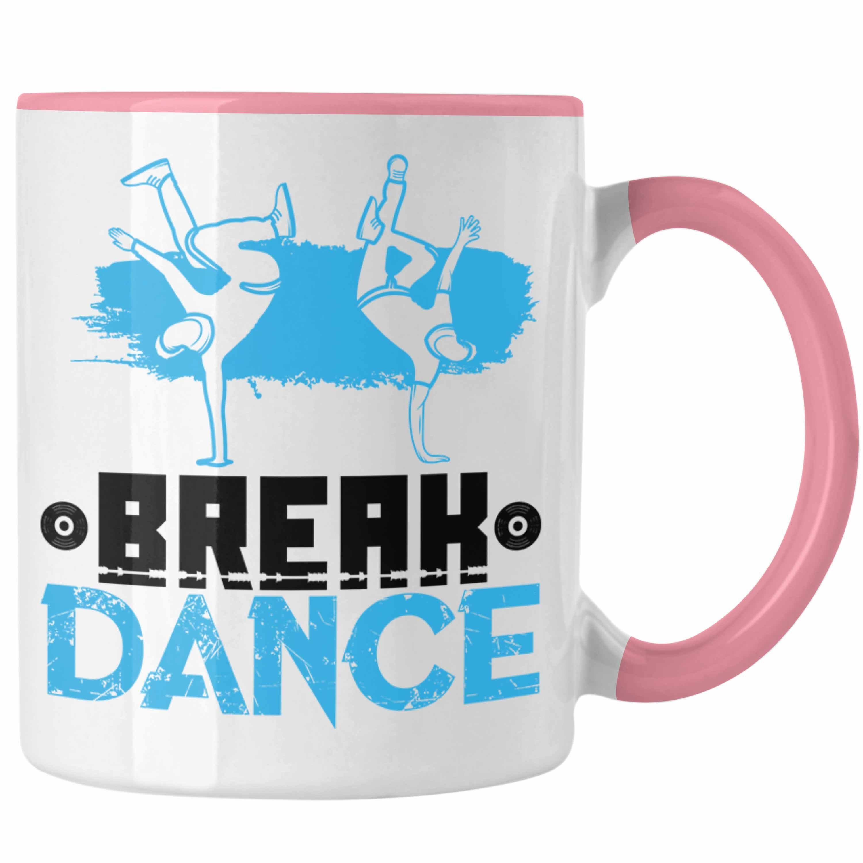 Trendation Tasse Trendation - Break-Dance Tasse Geschenk Jungs Breakdancer Geschenkidee Geburtstag Weihnachten Rosa | Teetassen