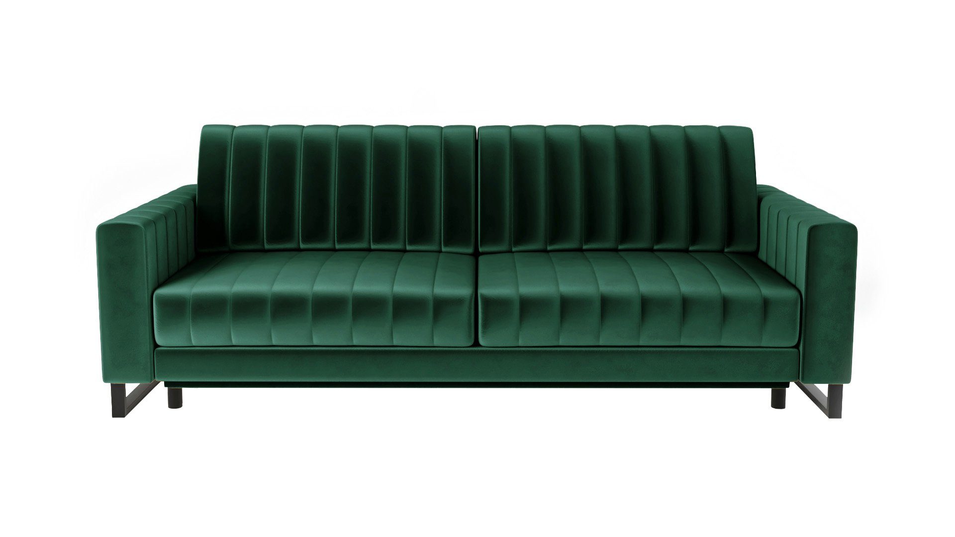 Siblo 3-Sitzer Elegantes Dreisitzer Sofa Mono 3 mit Schlaffunktion - Bettzeugbehälter - modernes Sofa - 3-Sitzer Sofa Grün