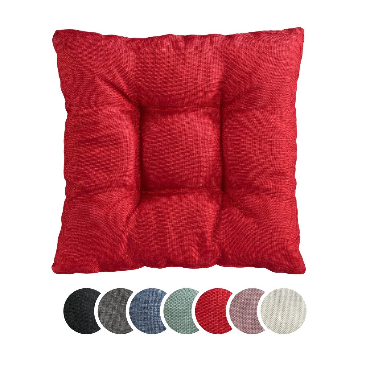 sleepling Stuhlkissen Sitzkissen, aus weichem Möbelstoff für hohen Sitzkomfort, 38 x 38 cm
