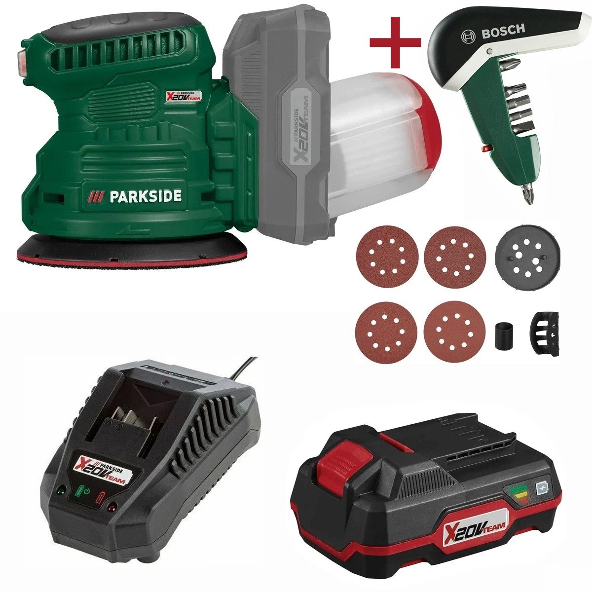 Parkside Akku-Exzenterschleifer Akku-Exzenterschleifer PAEXSG 20-Li 4 Schle günstig online kaufen