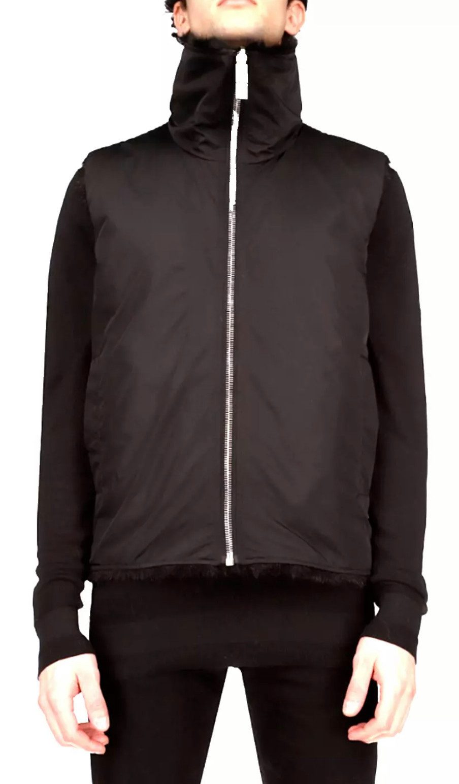 GIVENCHY Wendejacke Weste Vest Wendbare Kunstfell Jacke Blouson Rückseite aus gerippter Wolle, Wendbar Weste