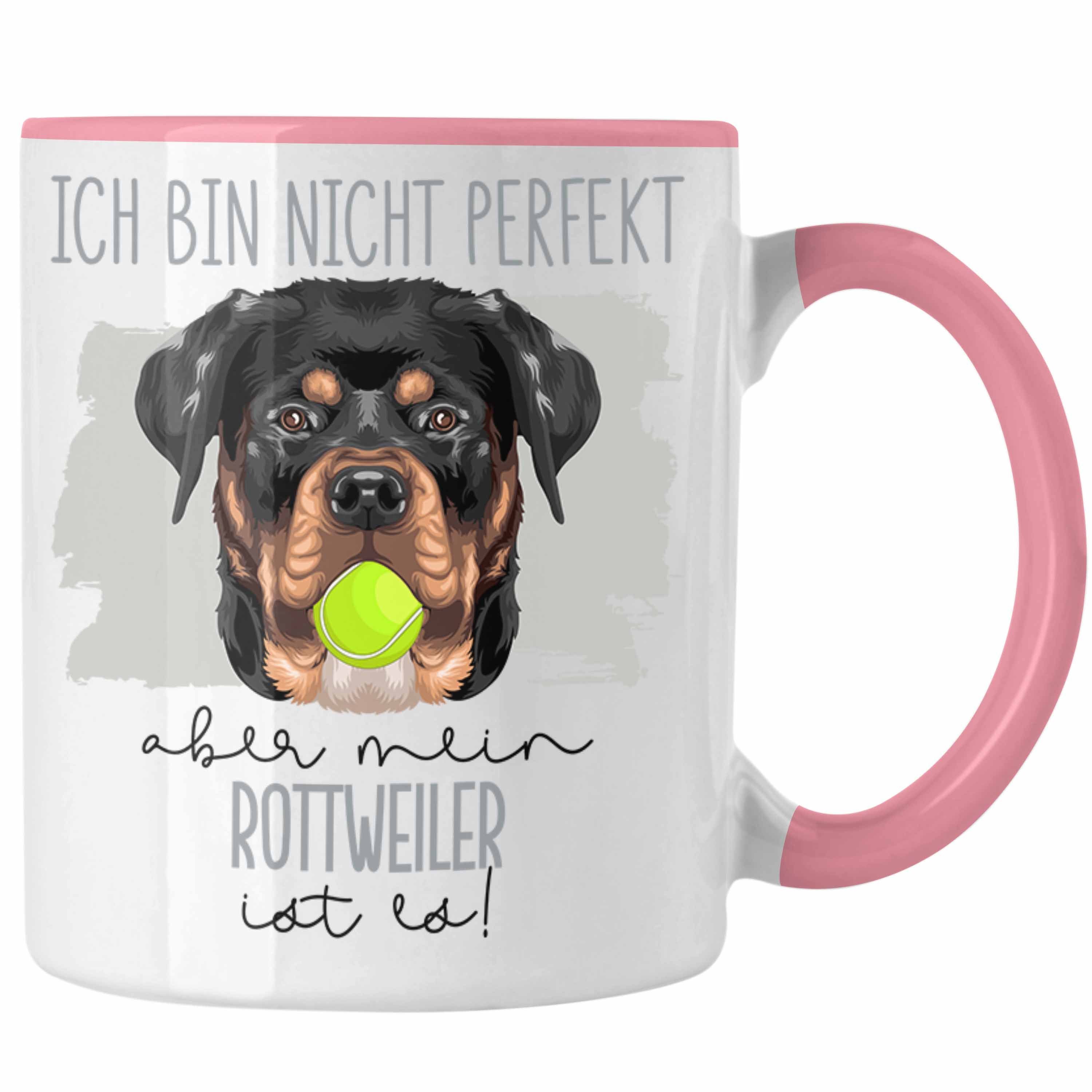 Trendation Tasse Rottweiler Besitzer Tasse Geschenk Lustiger Spruch Geschenkidee Besitz Rosa
