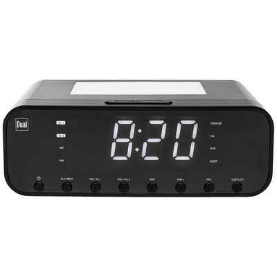 Dual Funk-Radiowecker WL4 Radiowecker UKW, AUX, Bluetooth, Wecker Funkuhr, Digital mit Licht Weckfunktion, Schwarz, ohne Ticken, für alle Räume, Radio Dab, Uhr