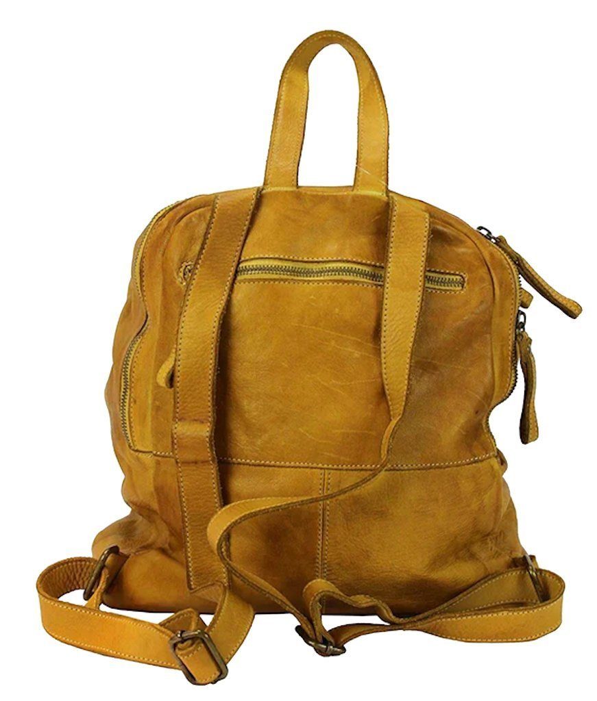 Cityrucksack Damenhandtasche Richie Designer Gelb Backpacker Schultertasche BZNA