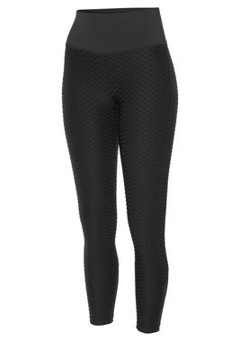 vivance active Funktionsleggings -Sportleggings mit Wabendesign und Mesheinsatz