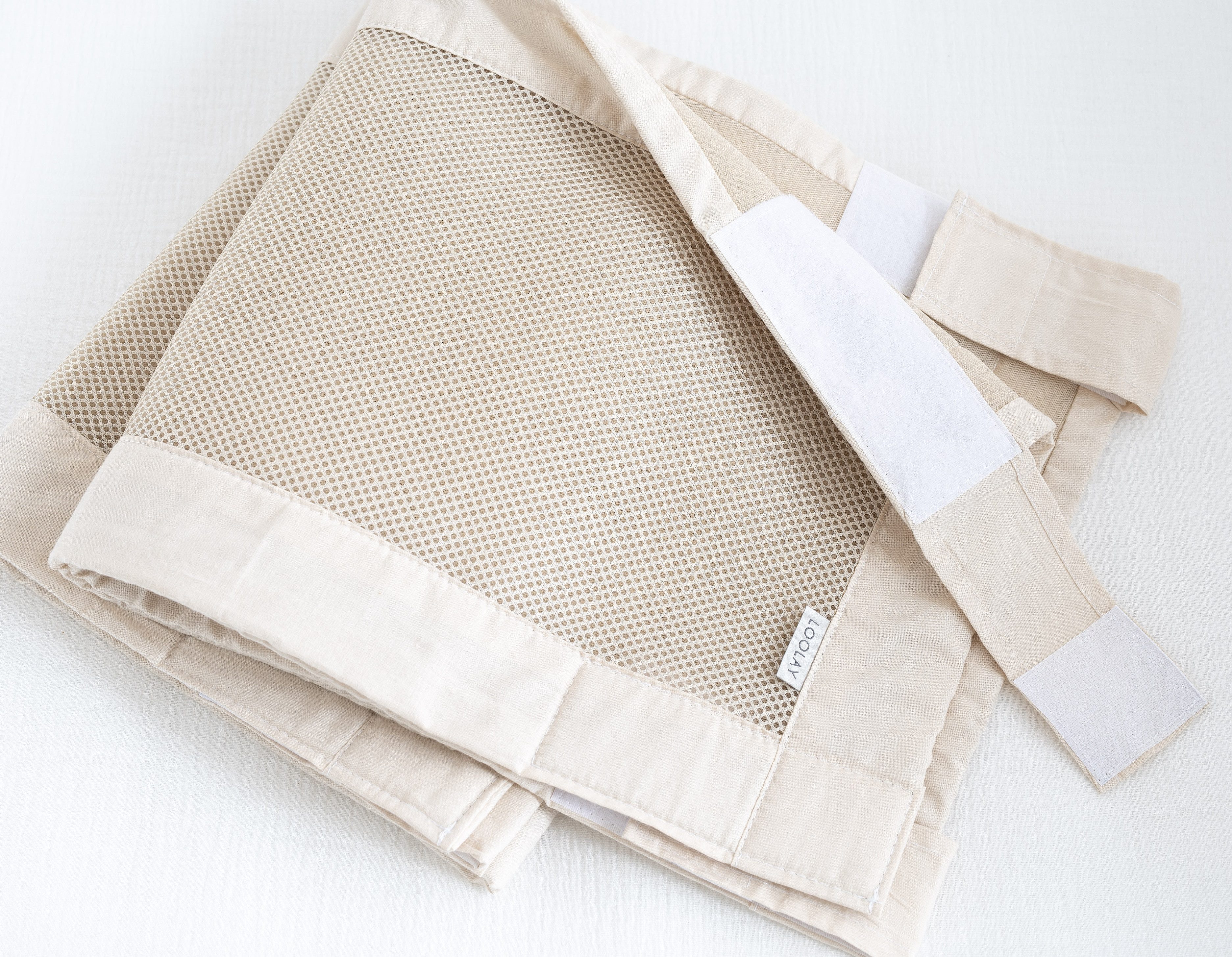 Loolay Bettnestchen BEIGE Atmungsaktiv Netzstoff BETTUMRANDUNG günstig online kaufen