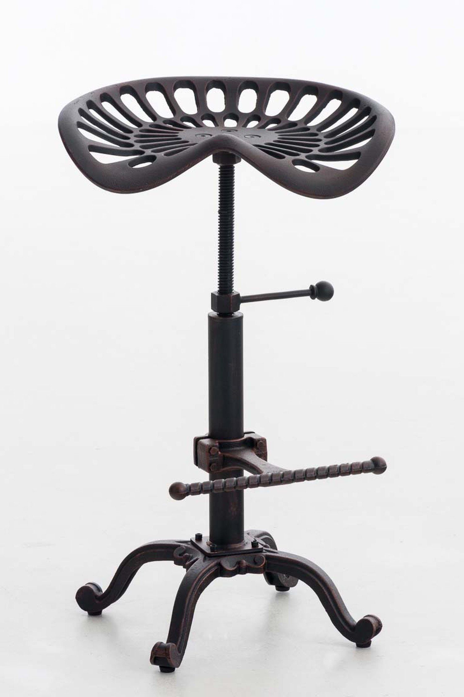 für One (Barstuhl - Gestell Metall Buddy TPFLiving mit Barhocker Bronze & Küche), Theke Sitzfläche: Fußstütze angenehmer Bronze Metall Hocker
