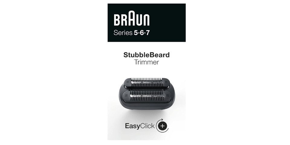Braun Aufsatz Stubbler EasyClick Stubbler S5-7, 4 Bartlängen 0,5–2,3 mm, abwaschbar