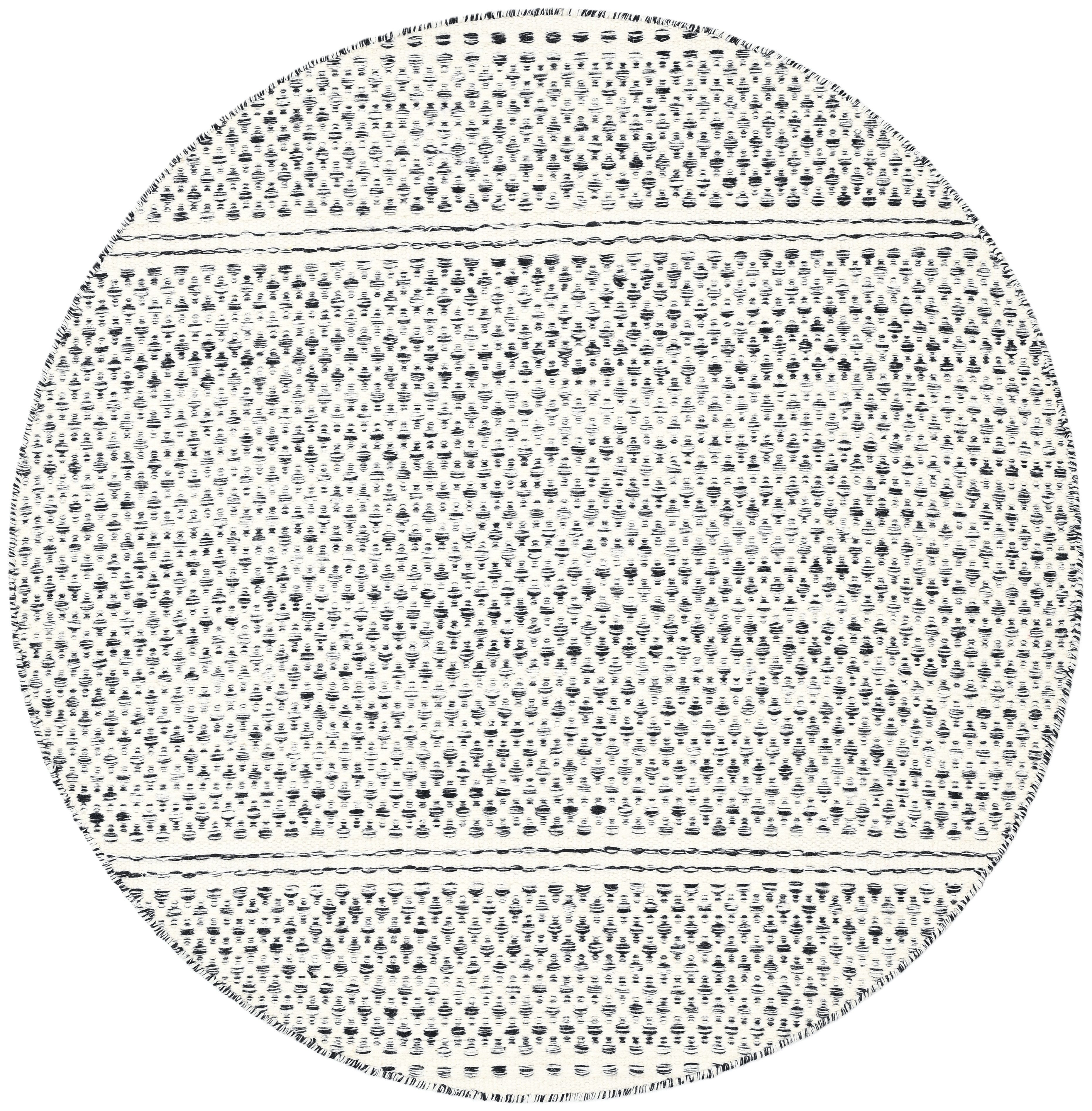 Myflair Möbel & Accessoires Wollteppich Wooly Nature, rund, Höhe: 10 mm, Handwebteppich, reine Wolle, Scandi Design, handgewebt, Wohnzimmer