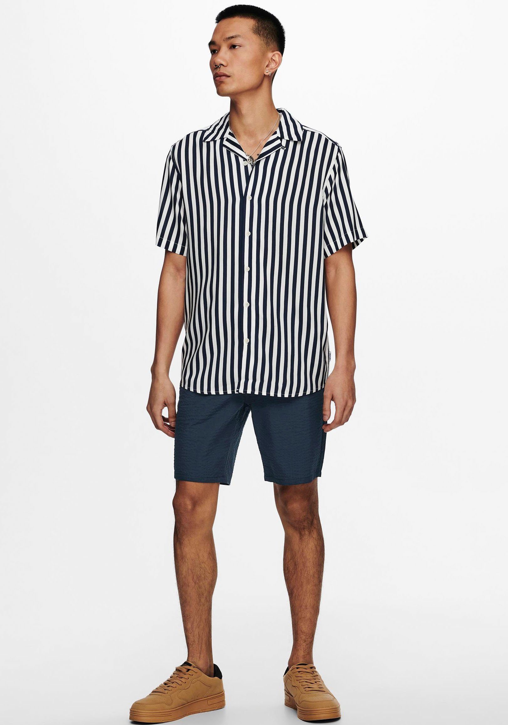 ONLY & SONS Kurzarmhemd ONSWAYNE LIFE SS VISCOSE