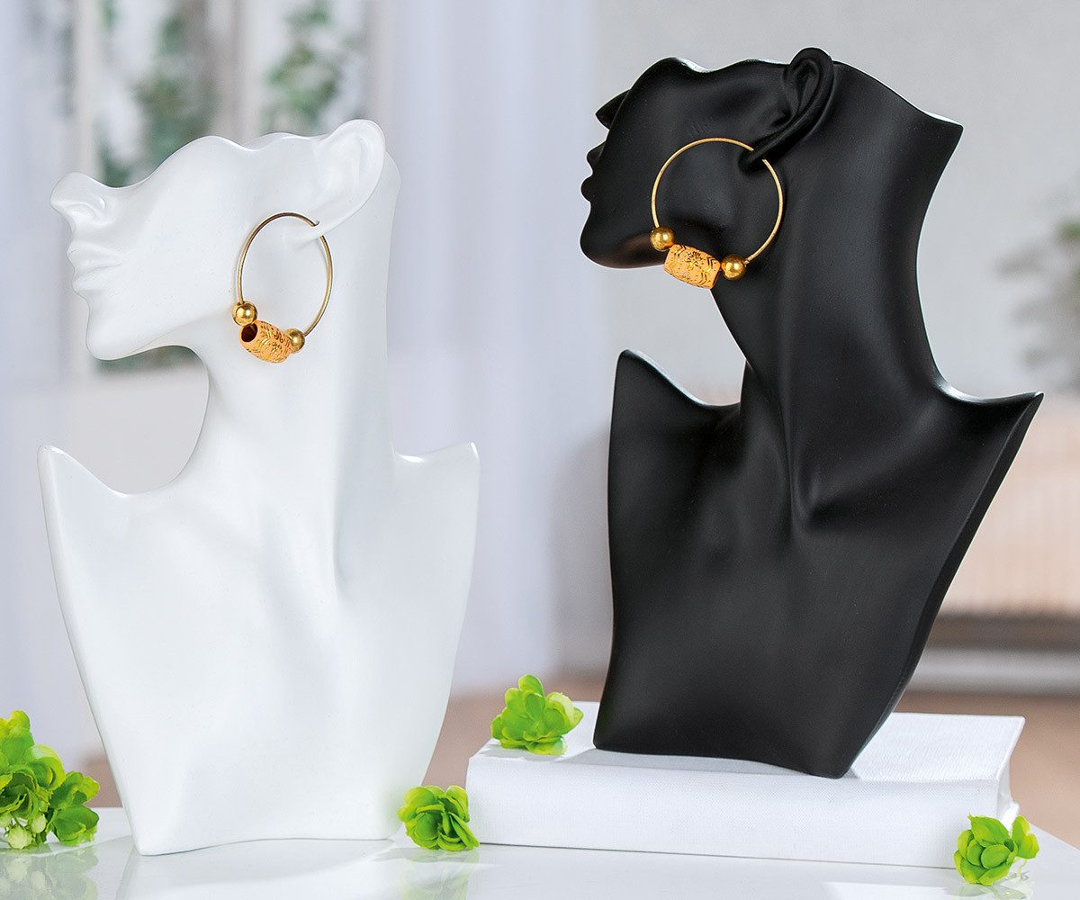 MF Skulptur Dekofigur Frauenbüste Cleo modernes Wohnaccessoire 2er Set (2 St)
