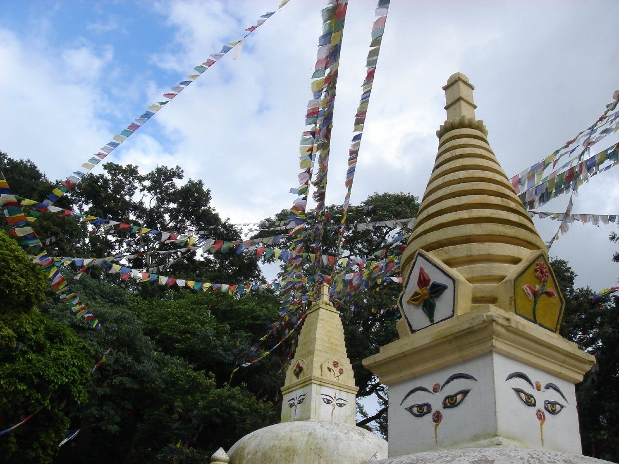 Guru-Shop Wimpelkette Tibetische in (wimpel Längen.. 4,50 17*14 m verschiedenen Gebetsfahne lang cm)
