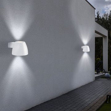 Nordlux Außen-Wandleuchte, Leuchtmittel nicht inklusive, Design Außen Wand Leuchte Garten DOWN ALU Strahler
