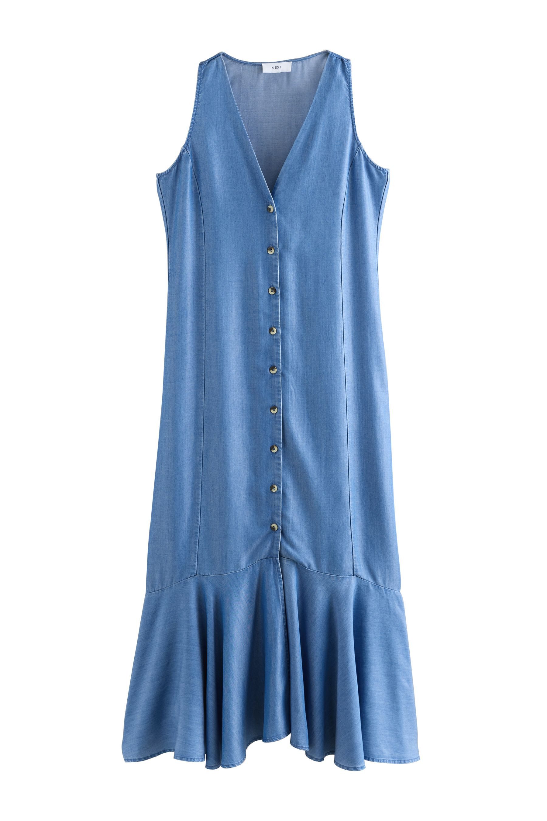 Midikleid Durchgeknöpftes Midikleid