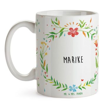 Mr. & Mrs. Panda Tasse Marike - Geschenk, Kaffeetasse, Teebecher, Teetasse, Büro Tasse, Kaff, Keramik