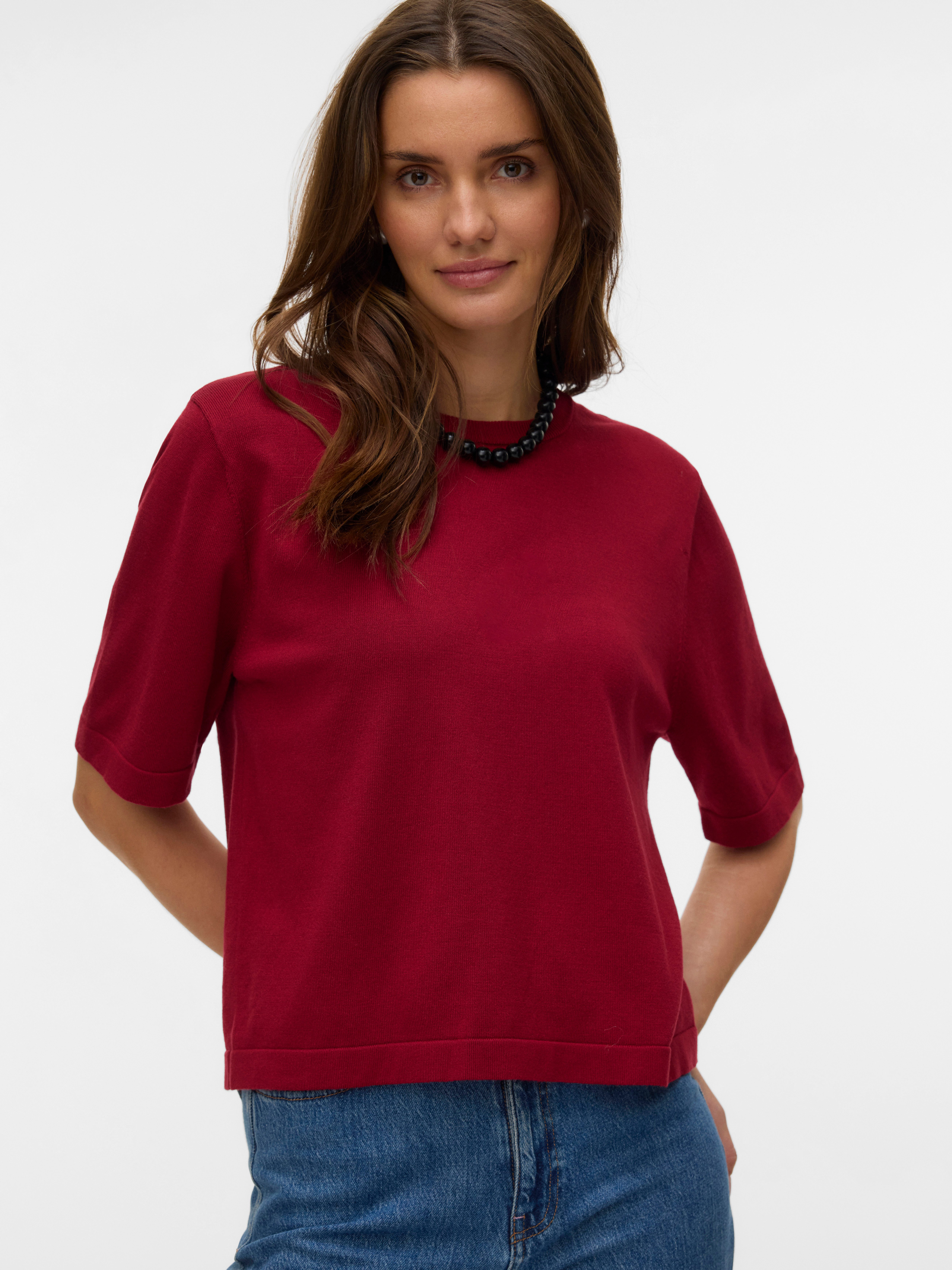 Vero Moda Kurzarmpullover VMSILJE 2/4 O-NCK OVERSIZE PULL GA NOOS Viskosemi günstig online kaufen
