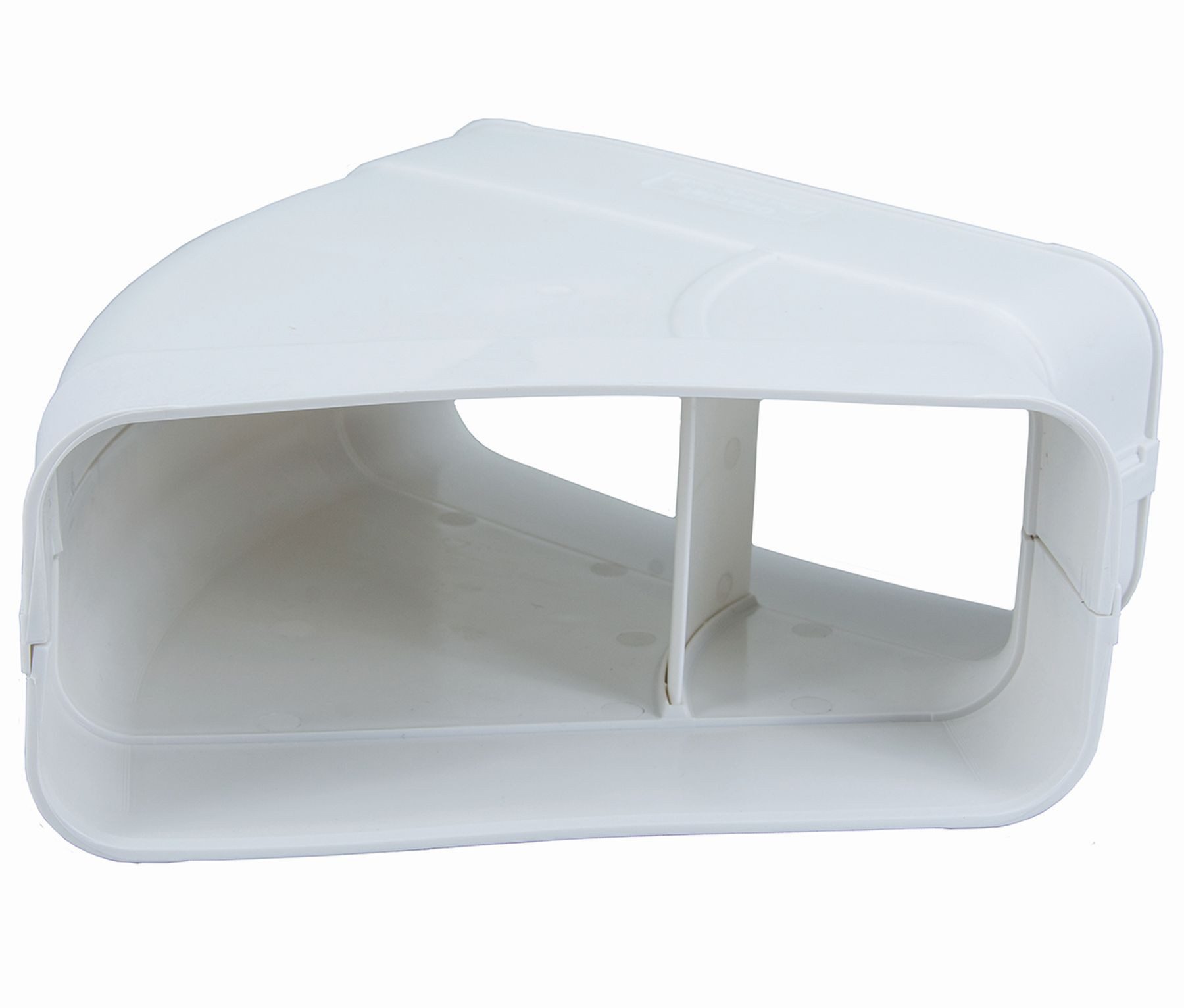Wallair Montagezubehör Dunstabzugshaube Flachkanal 222x89mm mit Muffe 45° Bogen waagerecht Lüftungsbogen Küche (1 St)