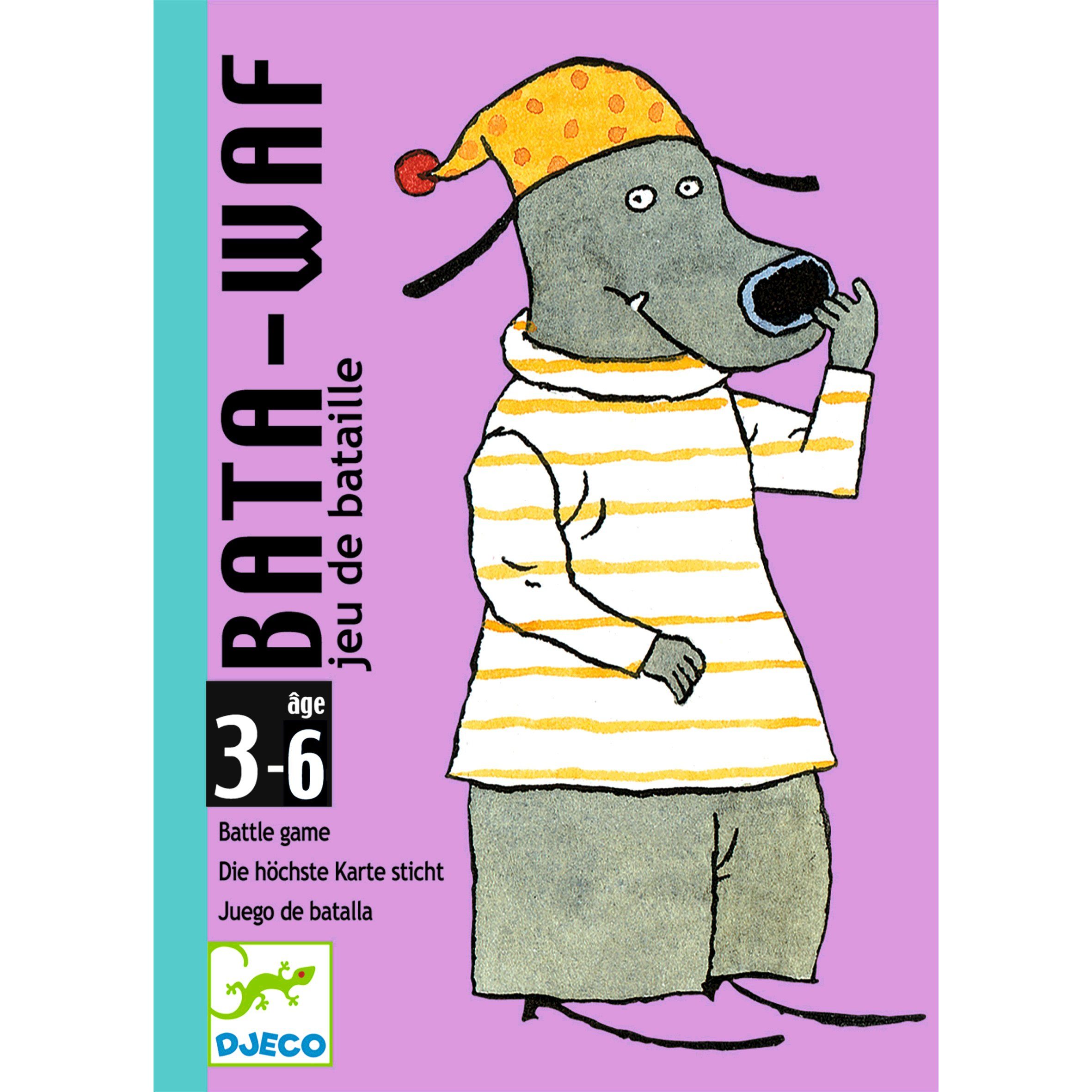 DJECO Spiel Bata-Waf Stichspiel für die ganz Kleinen mit lustigen Hunden