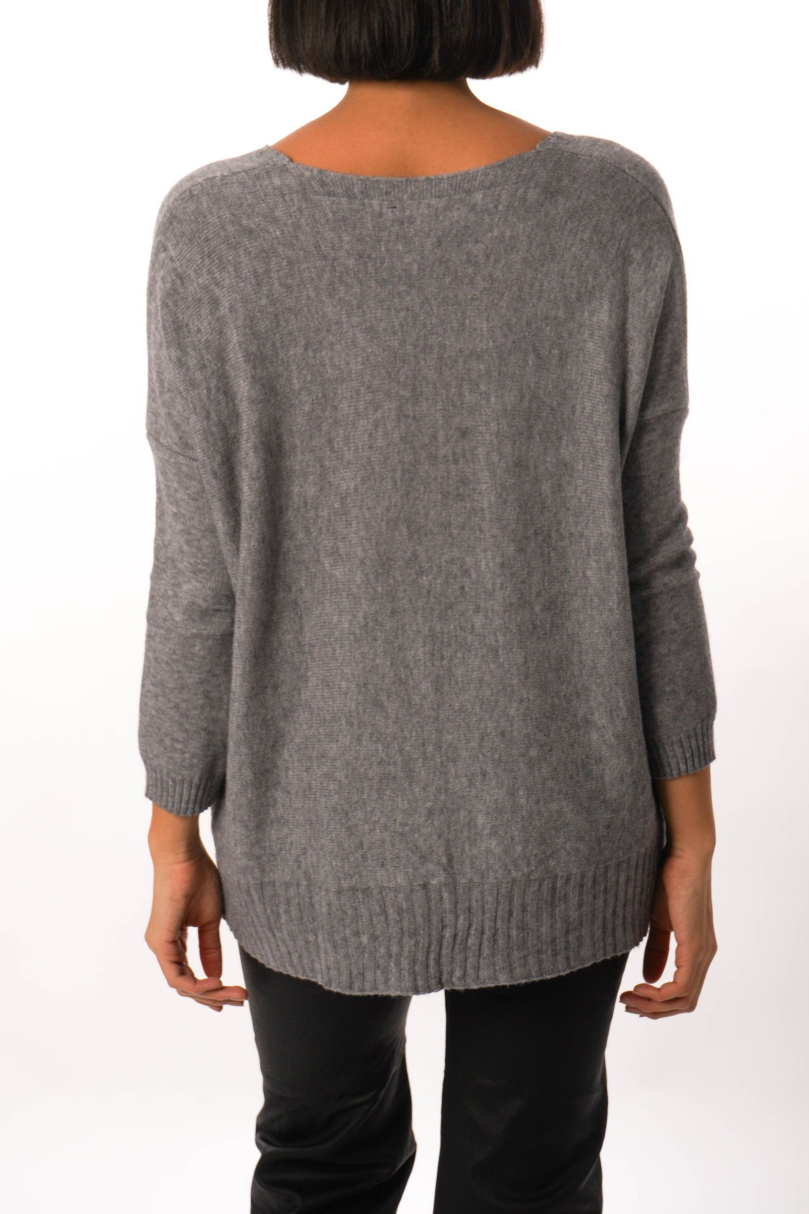 La Strada V-Ausschnitt-Pullover GRAU