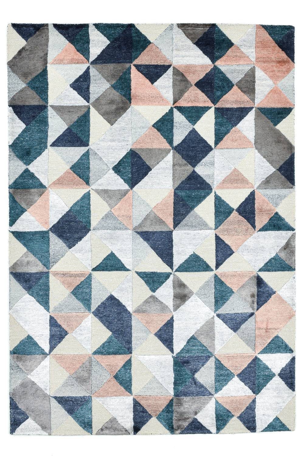 Theko Moderner Handgetufteter Teppich – Silber, 240x340 Cm, Florhöhe 40 Mm, Aus 100% Polypropylen