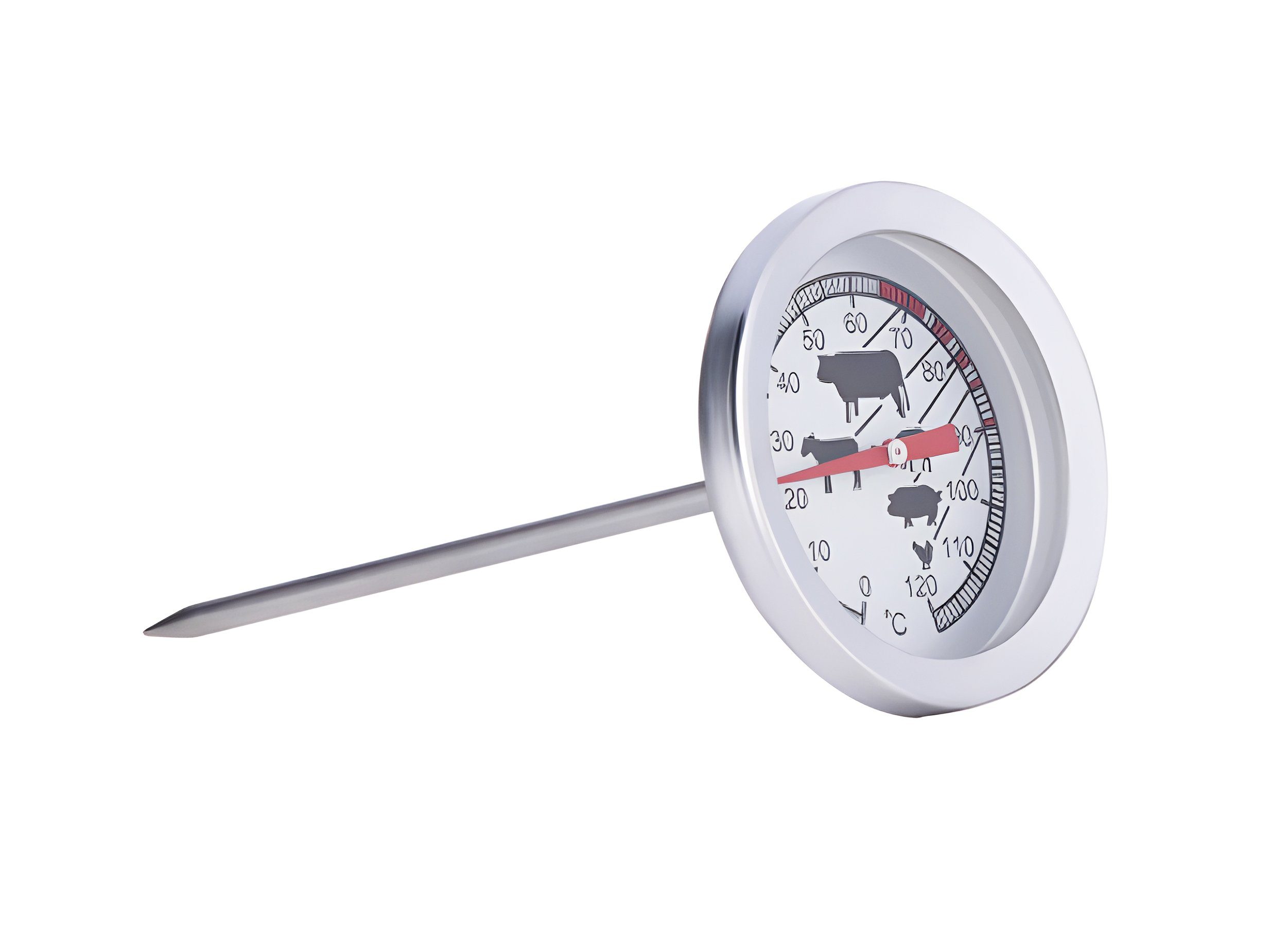 Backofenthermometer Bimetall-Thermometer aus Edelstahl