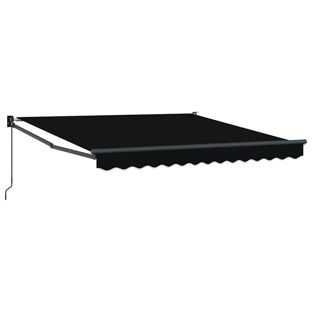 vidaXL Markise 300 x 250 x 165 cm Manuelle Einziehbare Markise Schwarz 300x250 cm