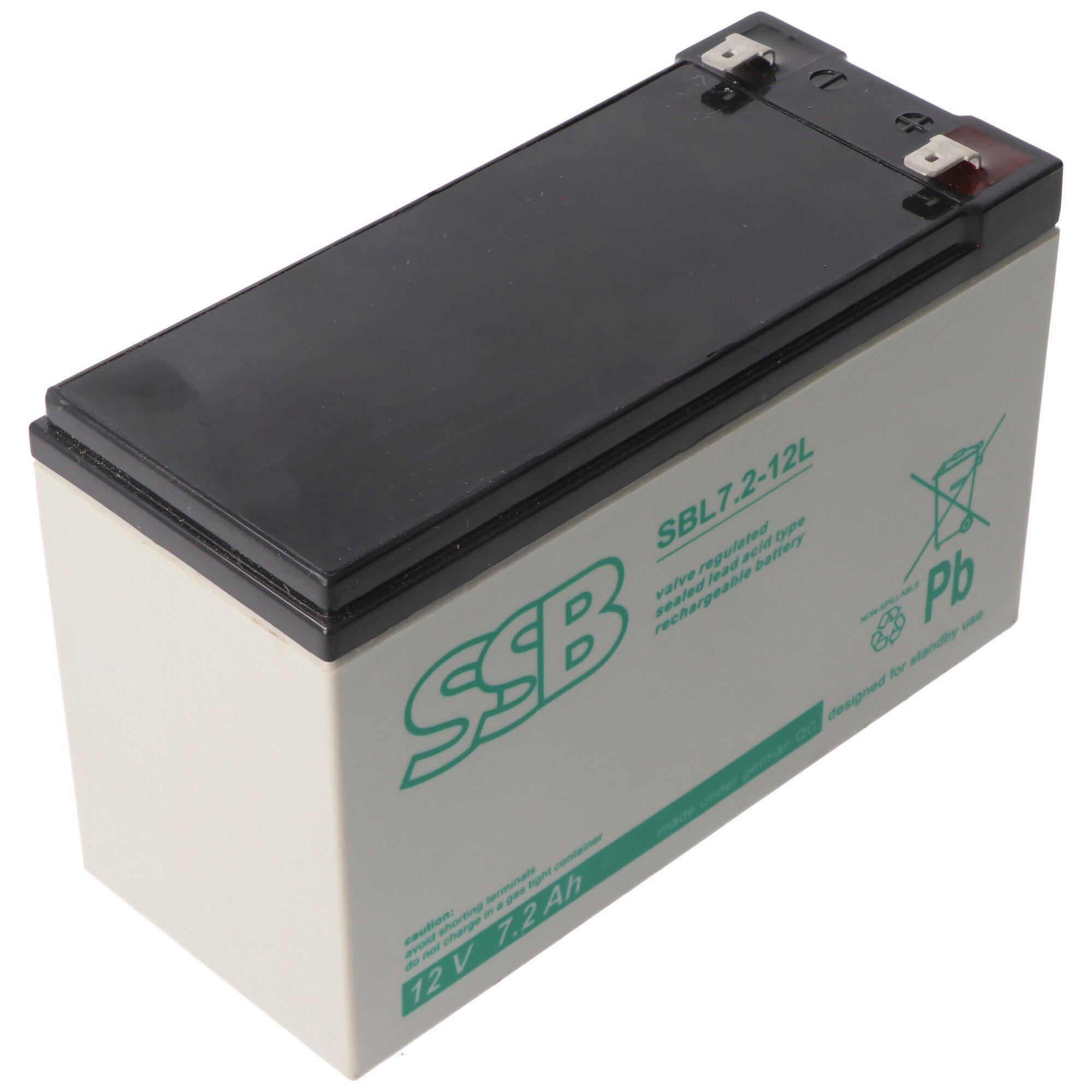 SSB Battery SSB SBL7.2-12L 12V 7,2Ah 6,3mm Faston Bleiakku AGM Blei Gel Akku Akku