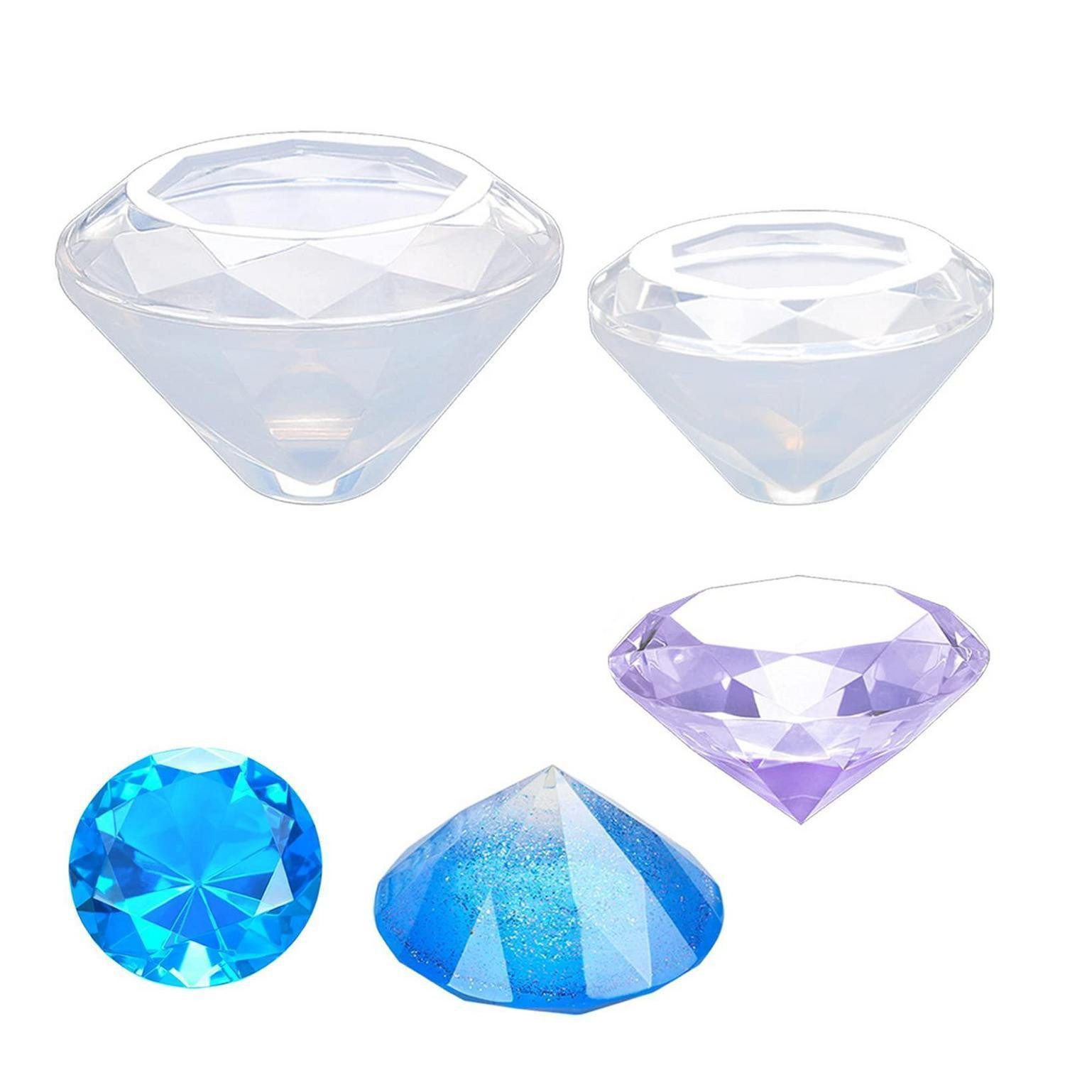 LuxusKollektion Silikonform Diamant Silikonformen 2er Set, (2-tlg)