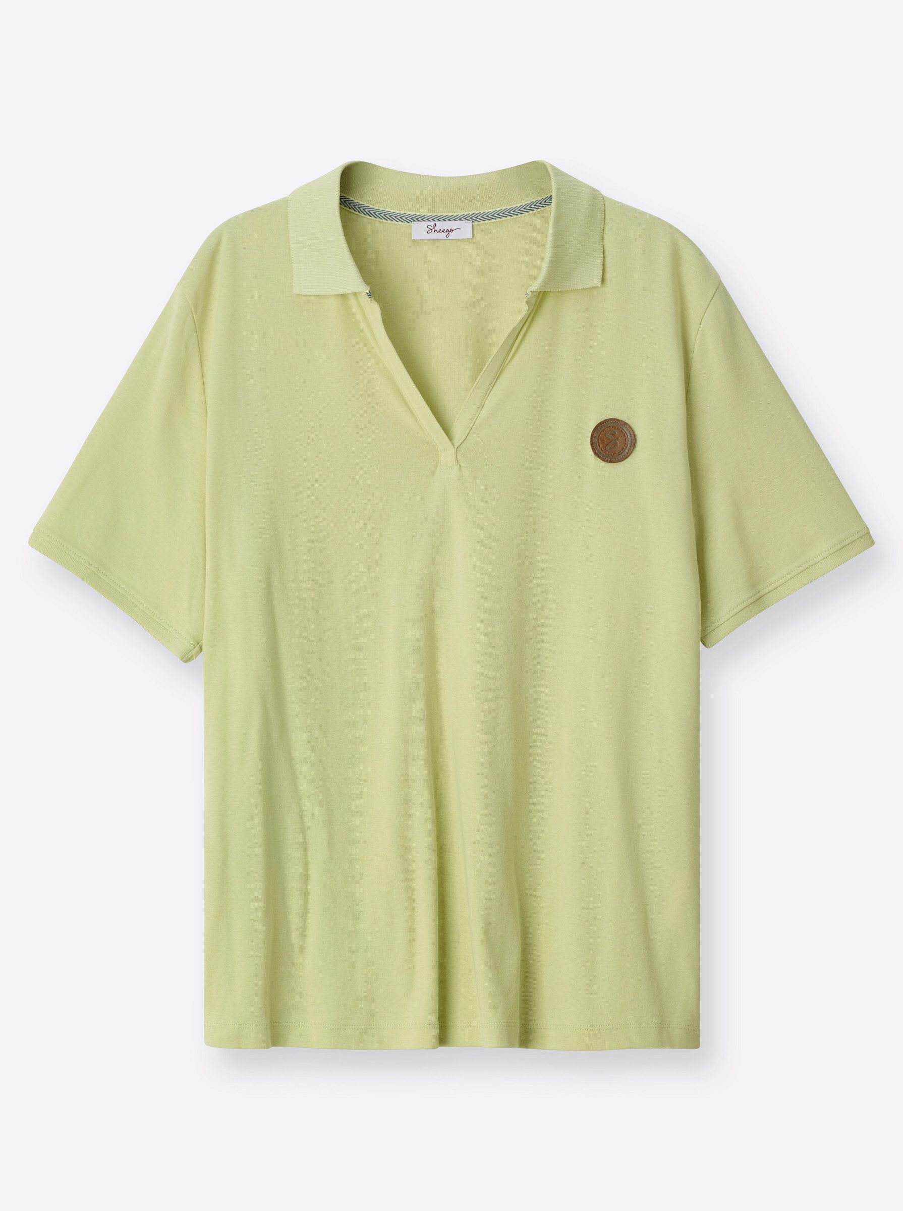 Sheego T-Shirt Poloshirt Kurzarm