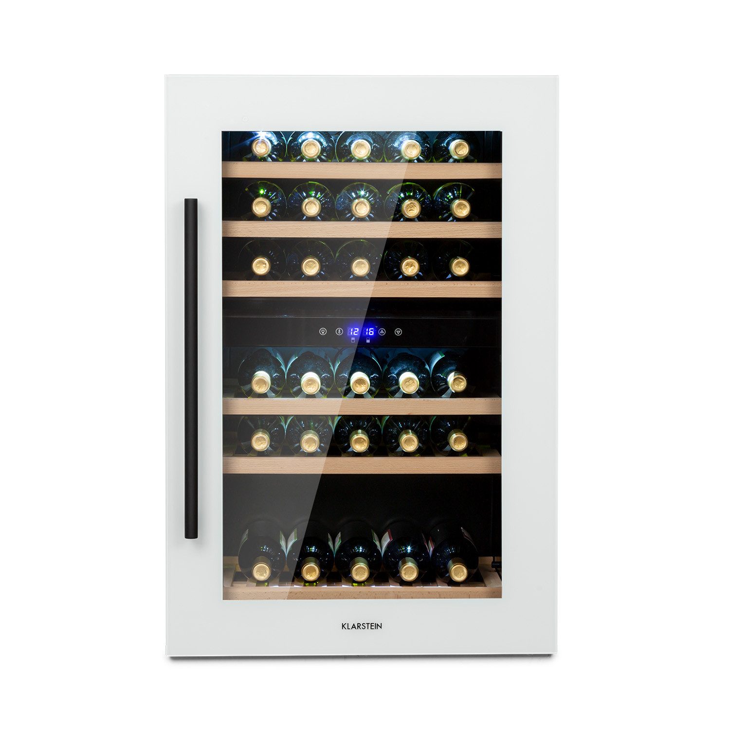 Klarstein Weinkühlschrank Vinsider 41 bottle Duo, für 41 Standardflaschen á 0,75l,Wein Flaschenkühlschrank Weintemperierschrank Weinschrank Kühlschrank