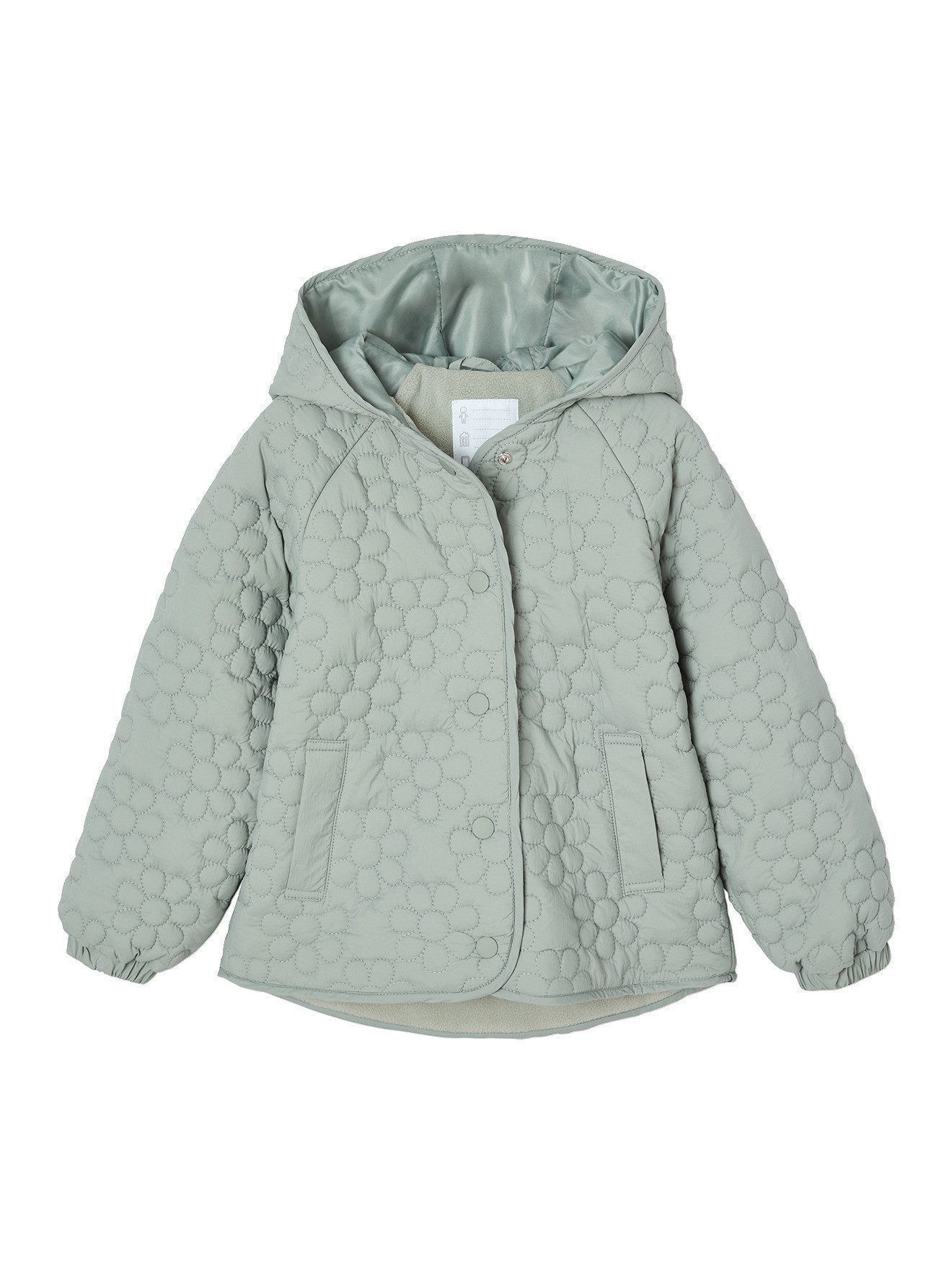 vertbaudet Steppjacke Mädchen Light-Steppjacke mit Blumenmuster