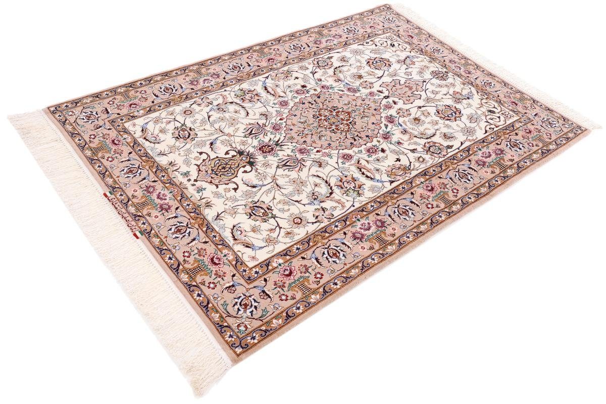 Orientteppich Isfahan Seidenkette 107x153 Handgeknüpfter Orientteppich, Höhe: Trading, 8 Nain rechteckig, mm