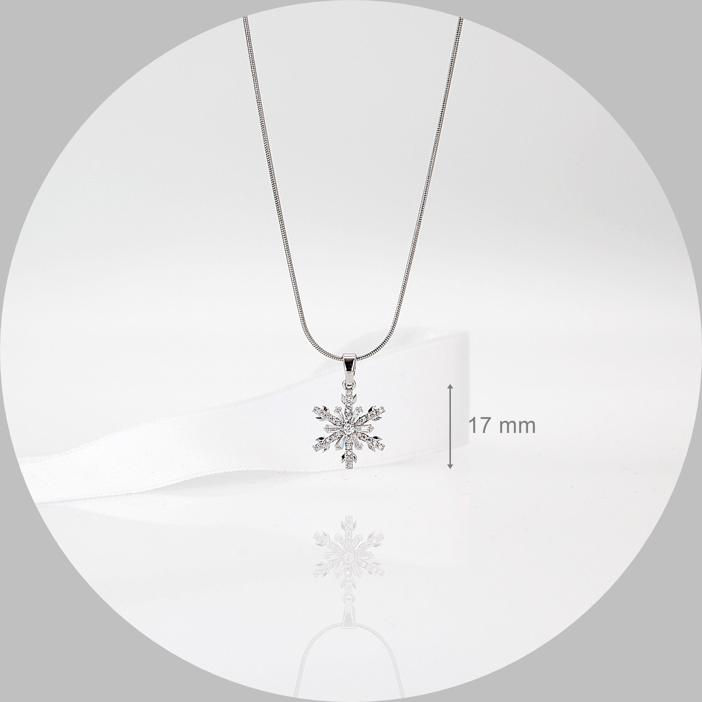 ELLAWIL Kette mit Anhänger Halskette mit Schneekristall Anhänger Edelstahlk günstig online kaufen