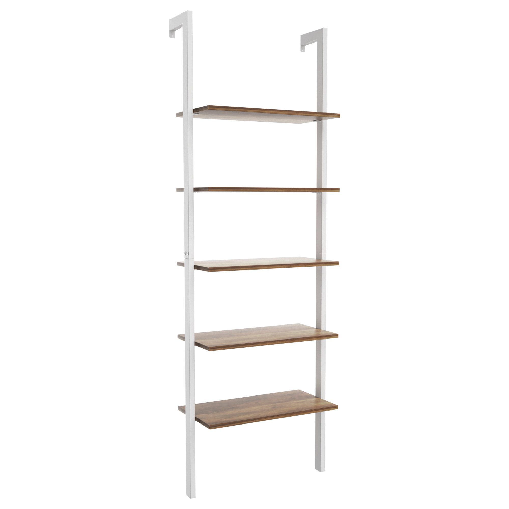 COSTWAY Leiterregal Bücherregal, 5-stufig, mit Metallrahmen, günstig online kaufen