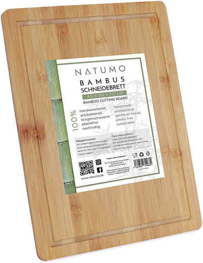 natumo Schneidebrett »aus Bambus mit Saftrille, geölt - 40 x 30cm«, Bambus