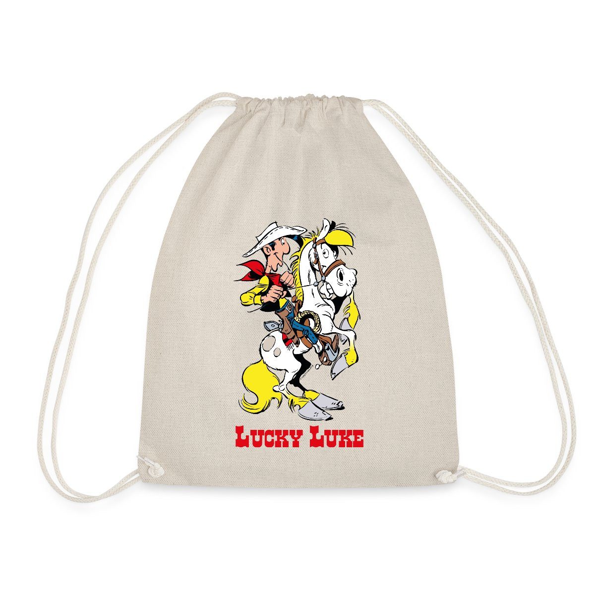 Turnbeutel Lucky Luke mit Pferd Jolly Jumper Turnbeutel