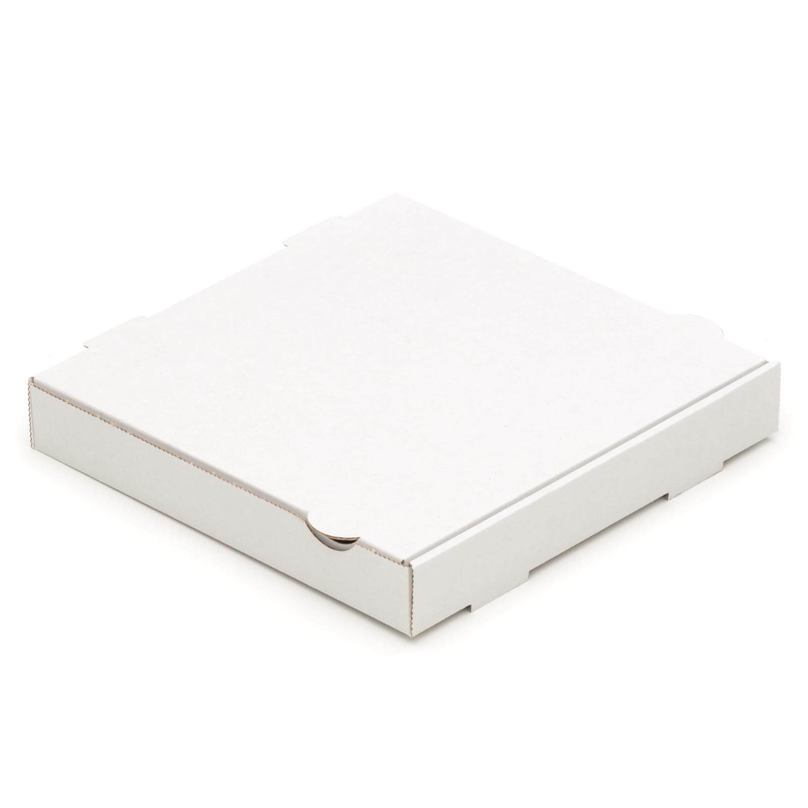 KK Verpackungen Karton, 100 Pizzakartons 260 x 260 x 40 mm Lebensmittelverpackung Weiß